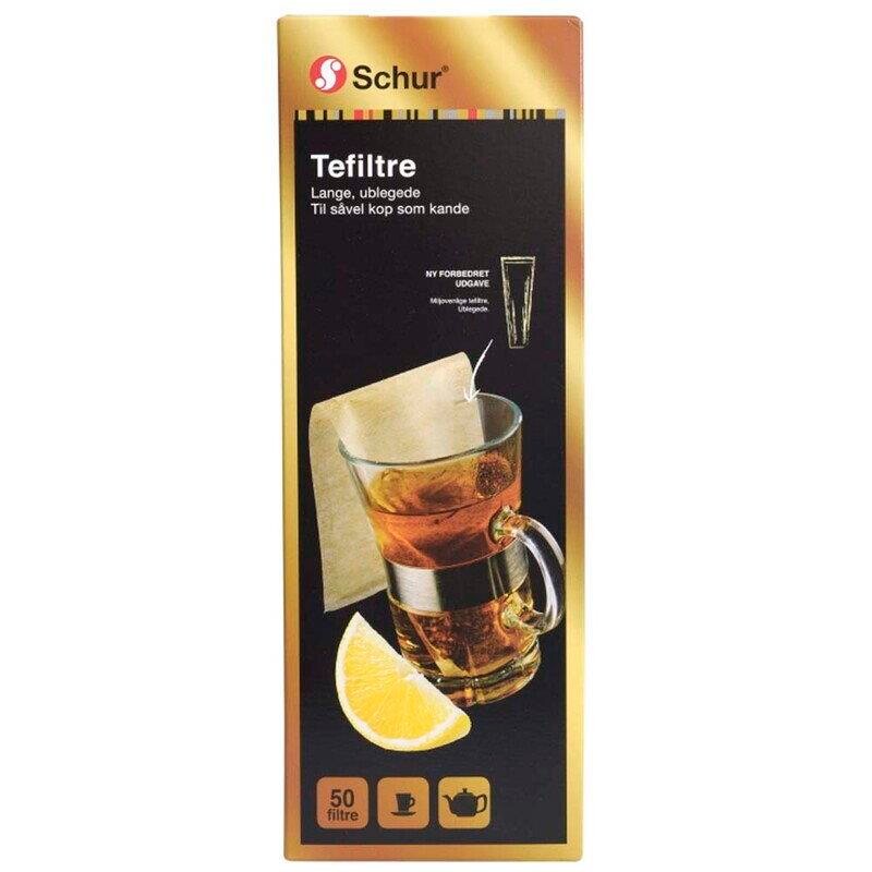 Tefiltre lange, ubleget 50stk/pak