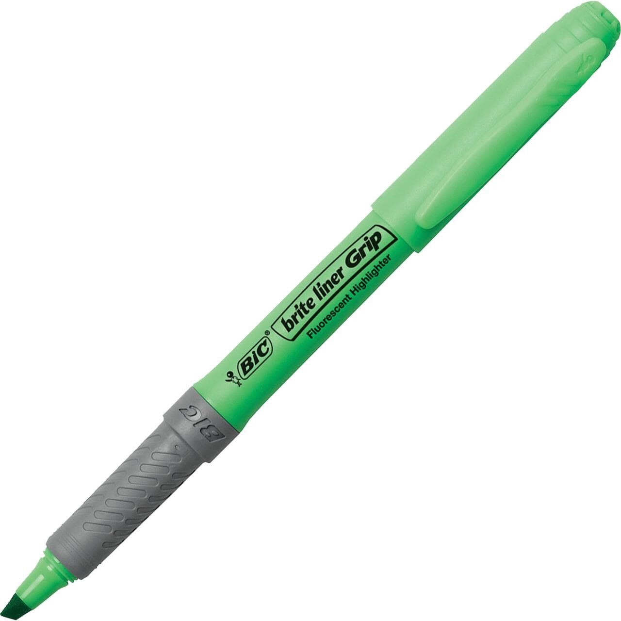 Tekstmarker Bic brite liner grøn Grip billede