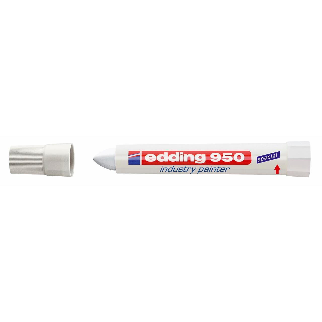 Marker Edding 950 permanent, hvid 10mm billede