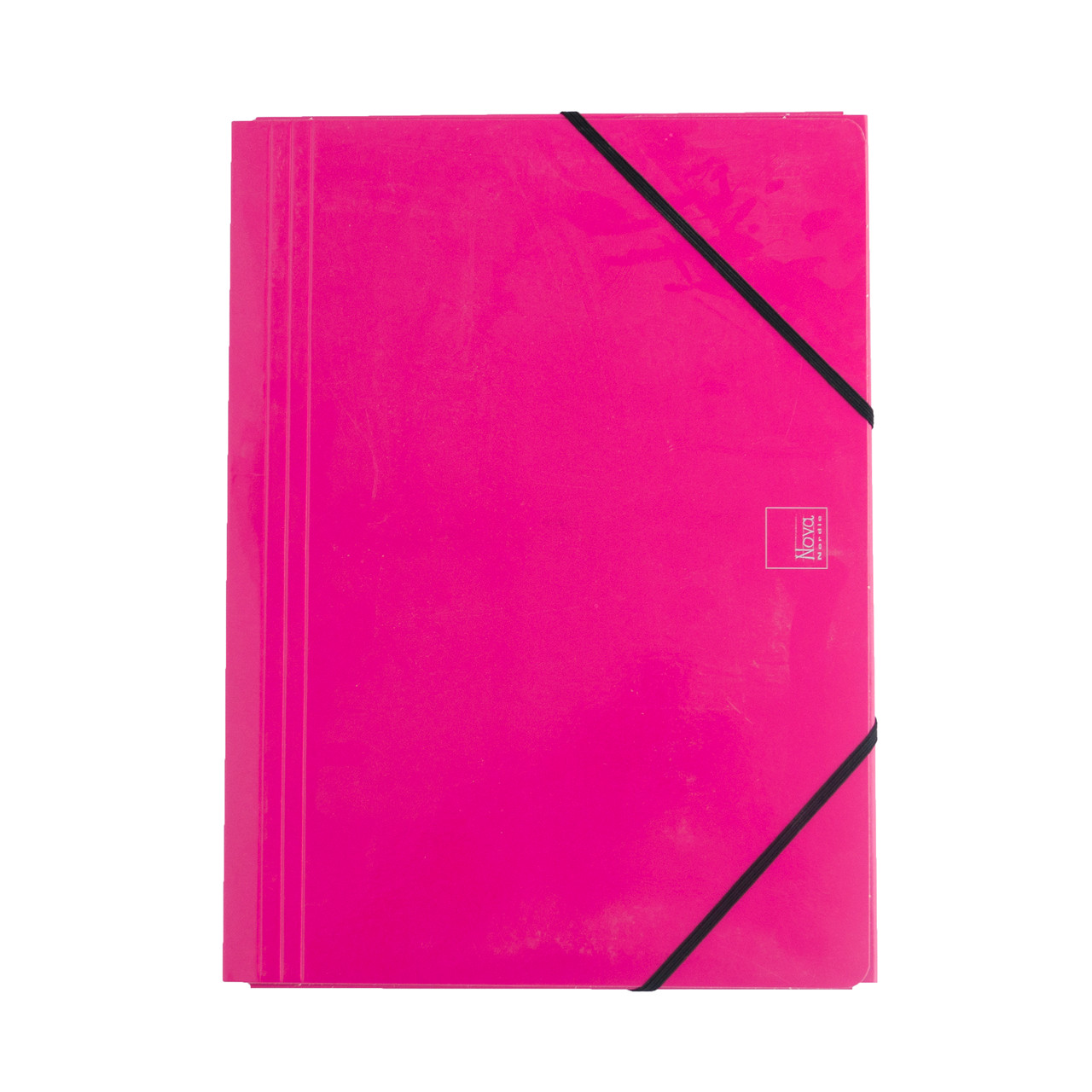 10 stk. Nova Elastikmappe A4 karton 600 g. pink