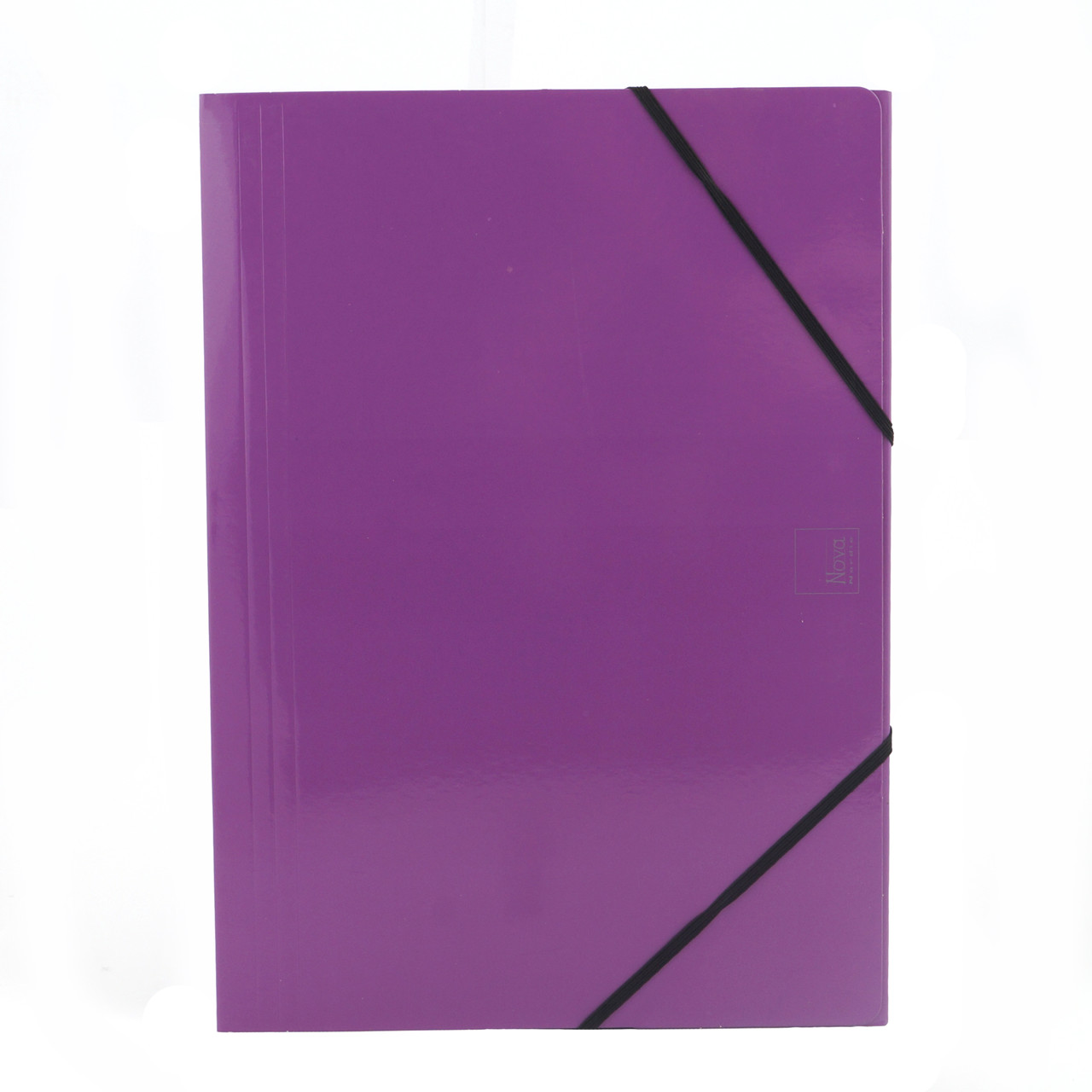 10 stk. Nova Elastikmappe A4 karton 600 g. lilla
