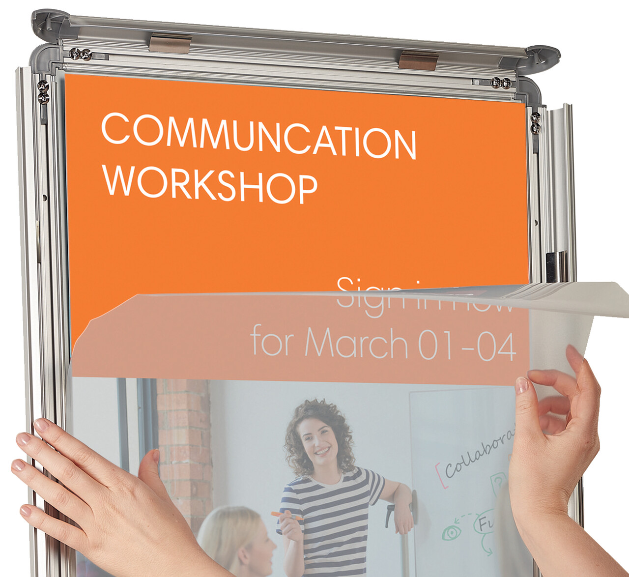 Nobo Premium Plus A3 skifteramme med klikramme billede