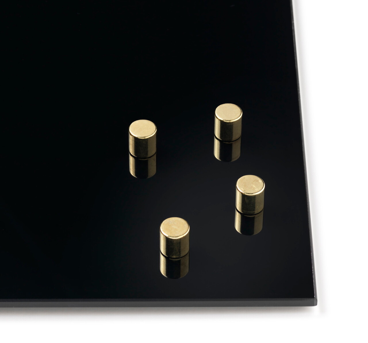 Naga magneter Cylinder 1x1cm. super strong, guld/Stål, 4 stk.