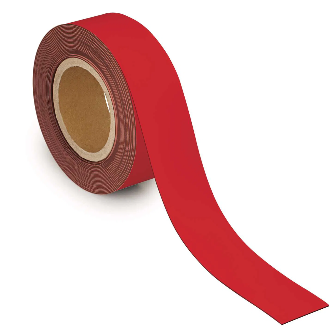 Skrivbart markeringsbånd 10 meter magnetisk 40 mm - Rød