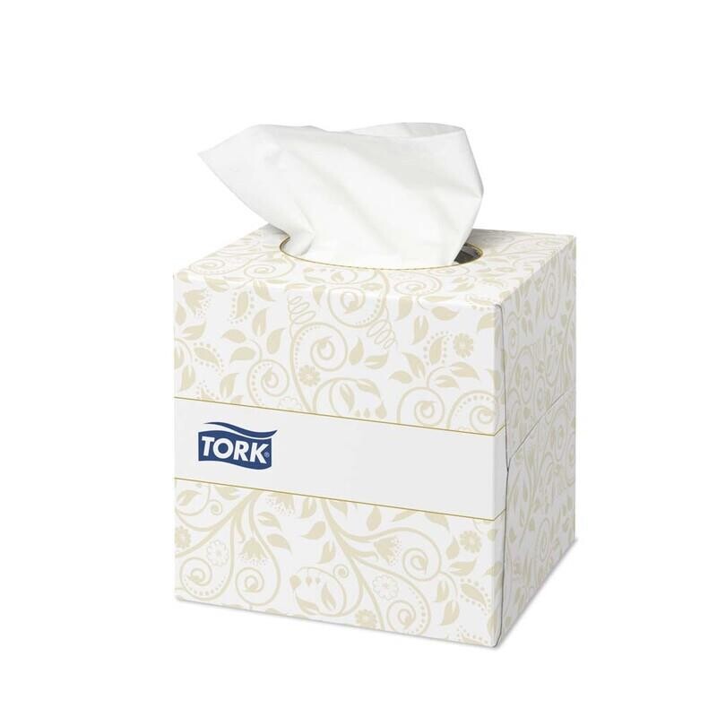 Tork f1 ansigtsservietter extra soft cube hvid 30 pk a 100 servietter