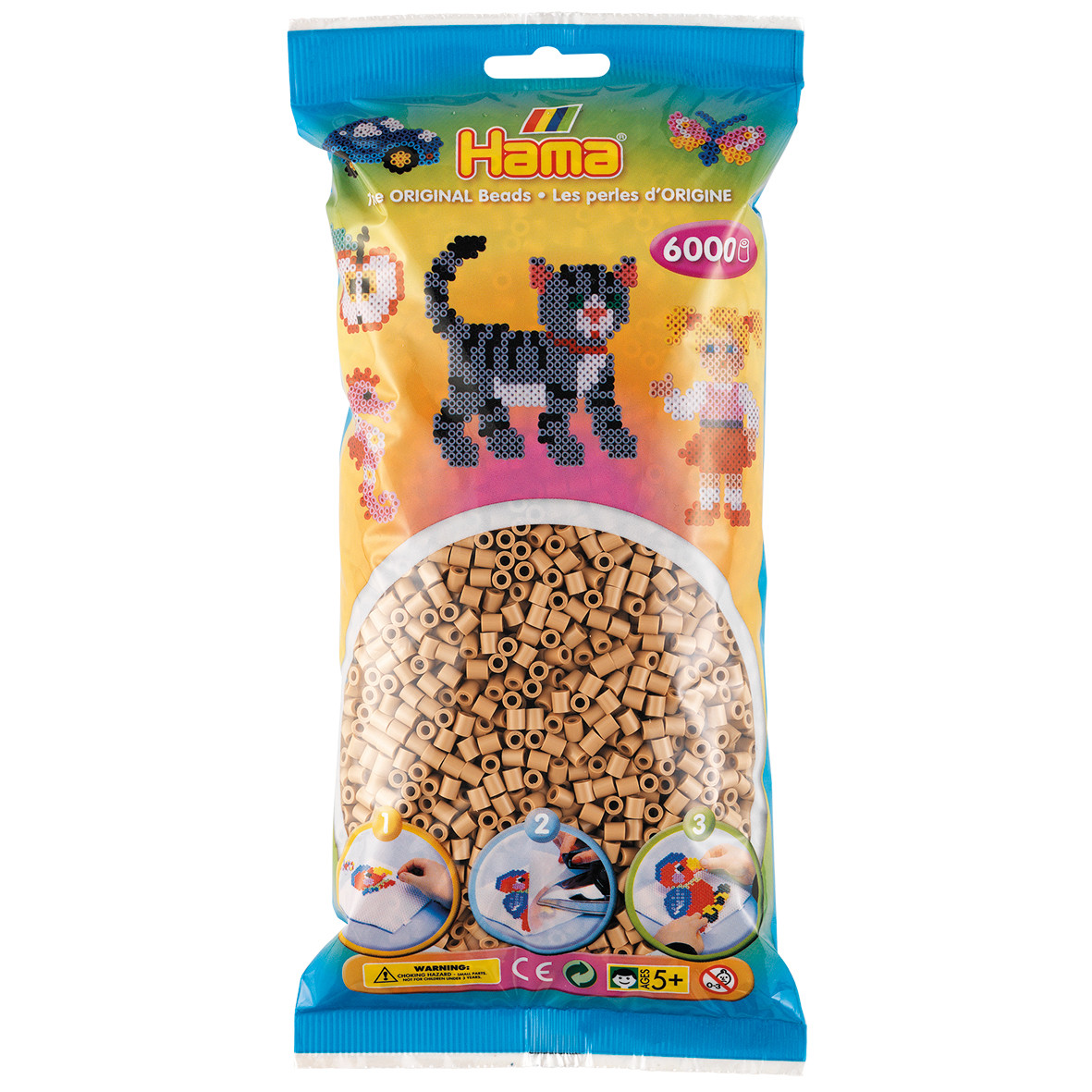 Hama midi perler - 6.000 stk. Tan