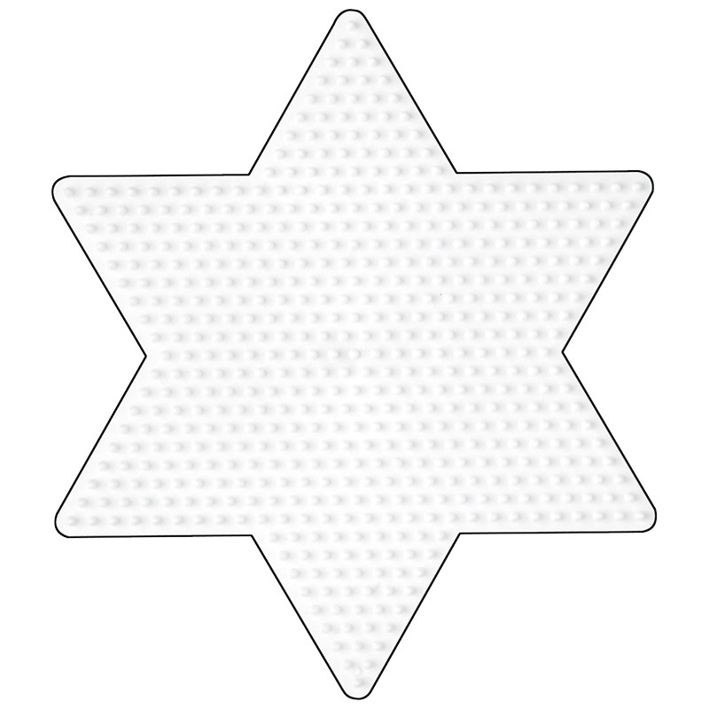 Hama stiftplade stjerne stor hvid