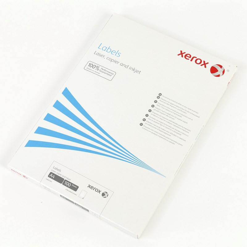 Etiketter 210x297m, 1stk/ark 100 ark. pr. æske Xerox 003R97400