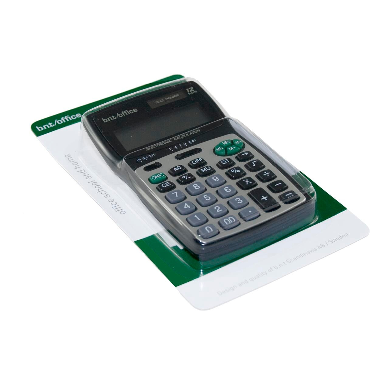 BNT 7.5x12cm Office 55 mini regnemaskine sort