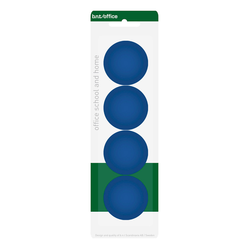 Billede af BNT magneter, Ø40 mm - Blå, 4 stk./pak