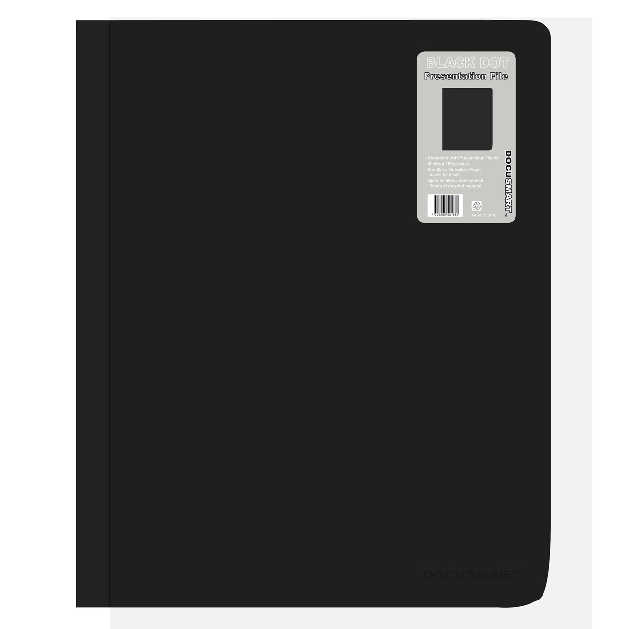 BNT demomappe PP m/60 lommer og forsidelomme - A4, Sort billede