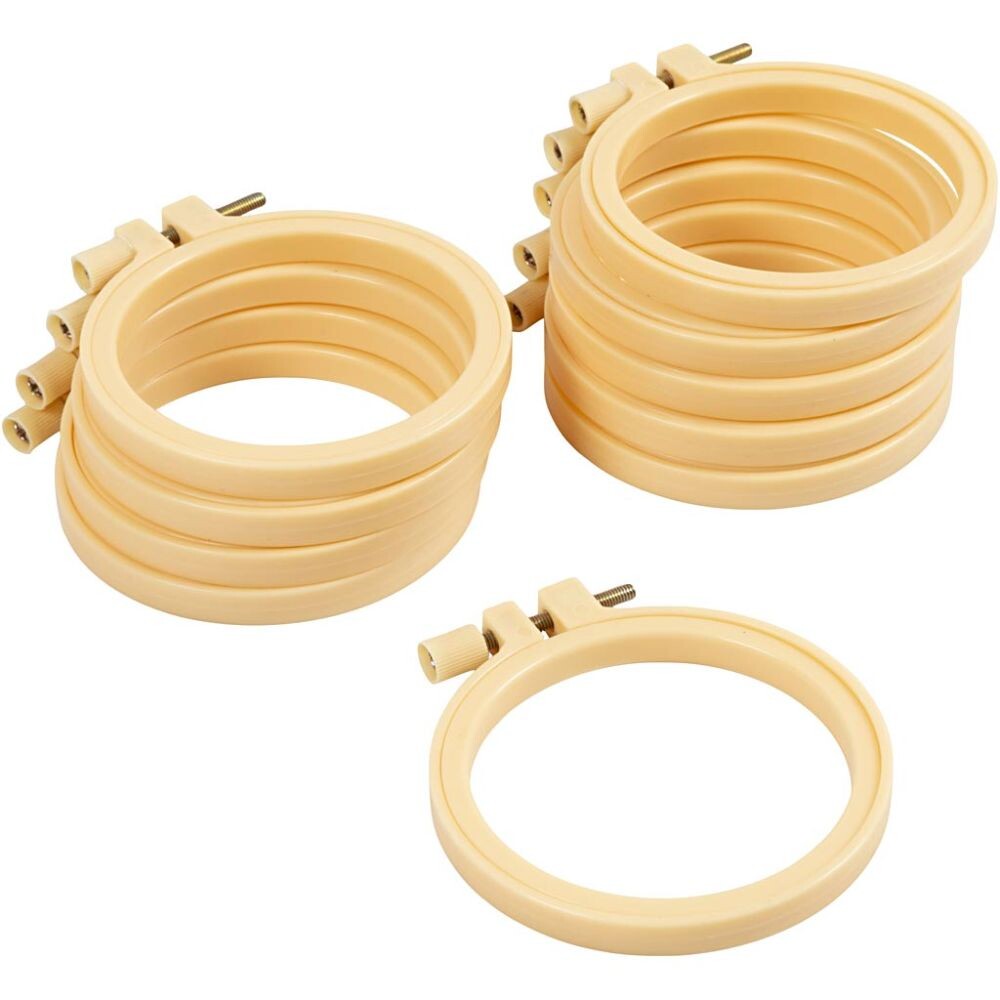 Broderiramme, Rund, diam. 9,5 cm, 10stk. billede