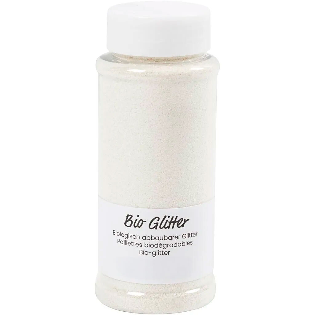 Bio-glitter, hvid, 140 ml/ 1 ds. billede