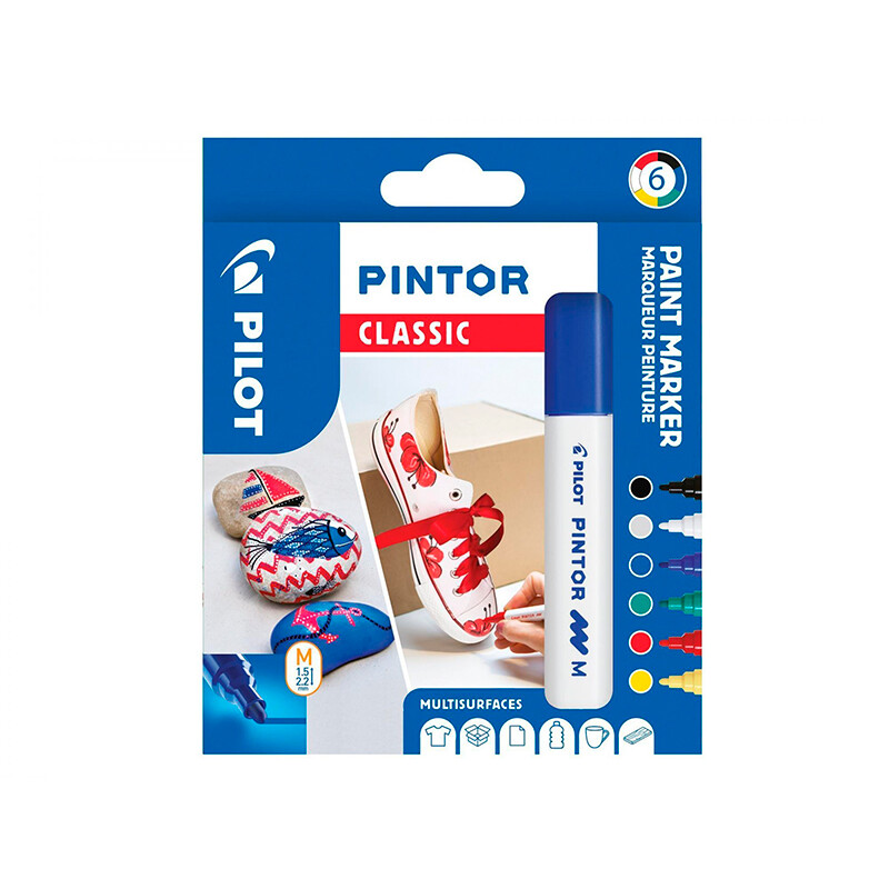 Pilot Pintor Marker - Classic, Medium, 6 ass.