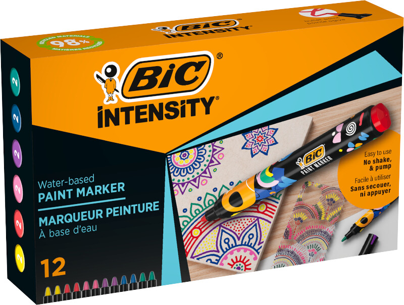 BIC Intensity paint marker, ass. 12 stk.