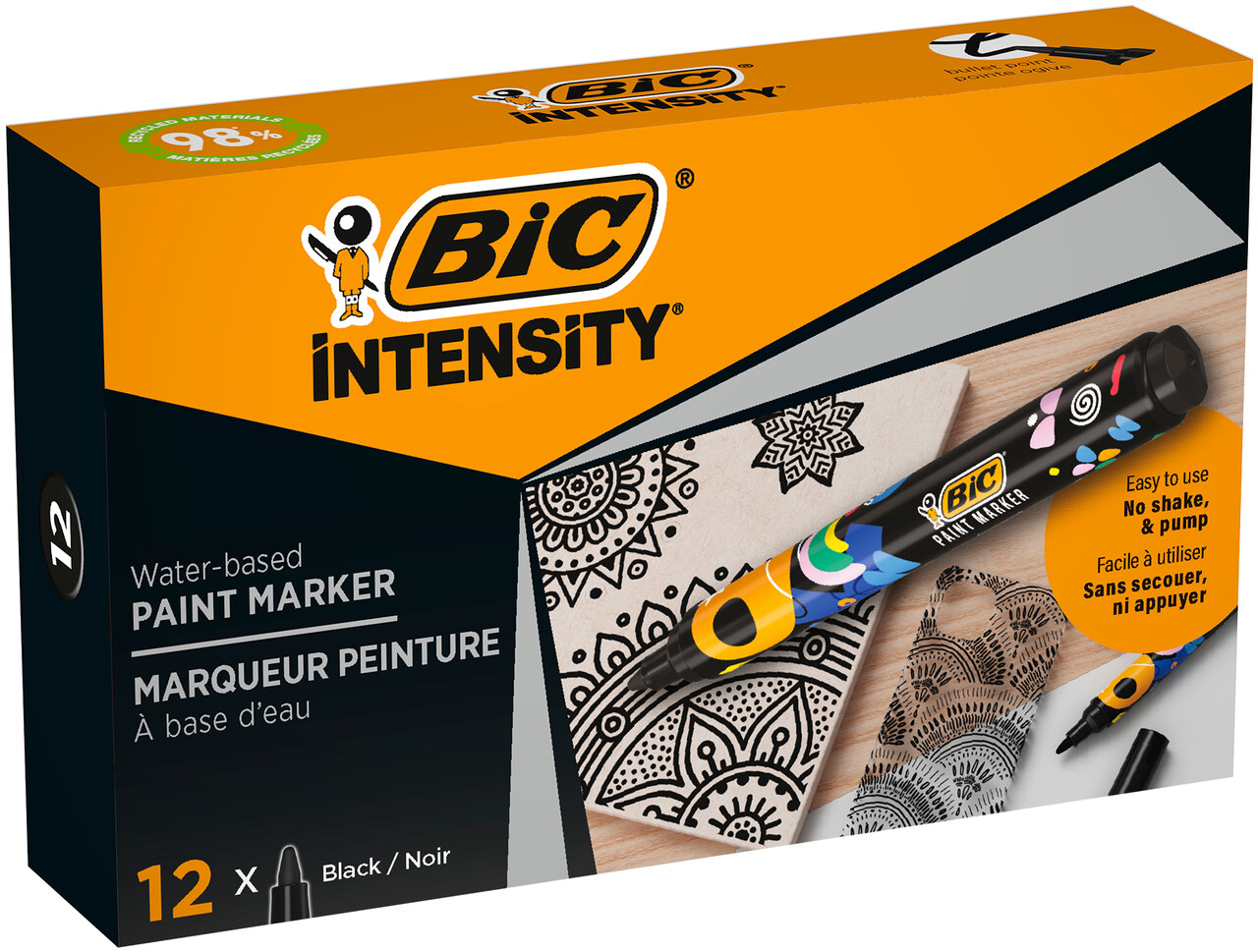 BIC Intensity paint marker, sort