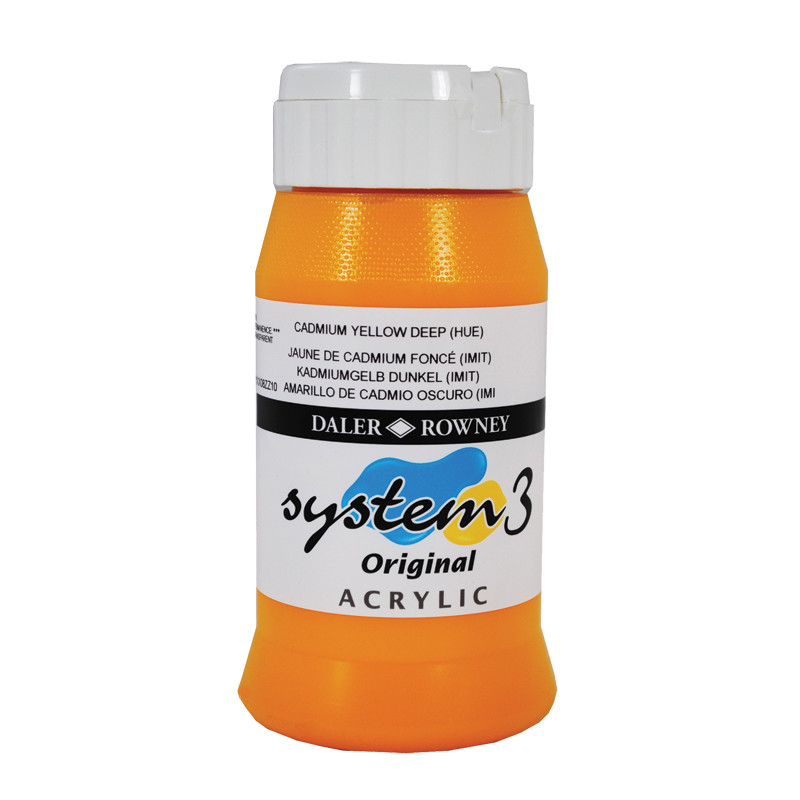 Billede af Daler Rowney System 3 - 500 ml. Cadmium Yellow Deep