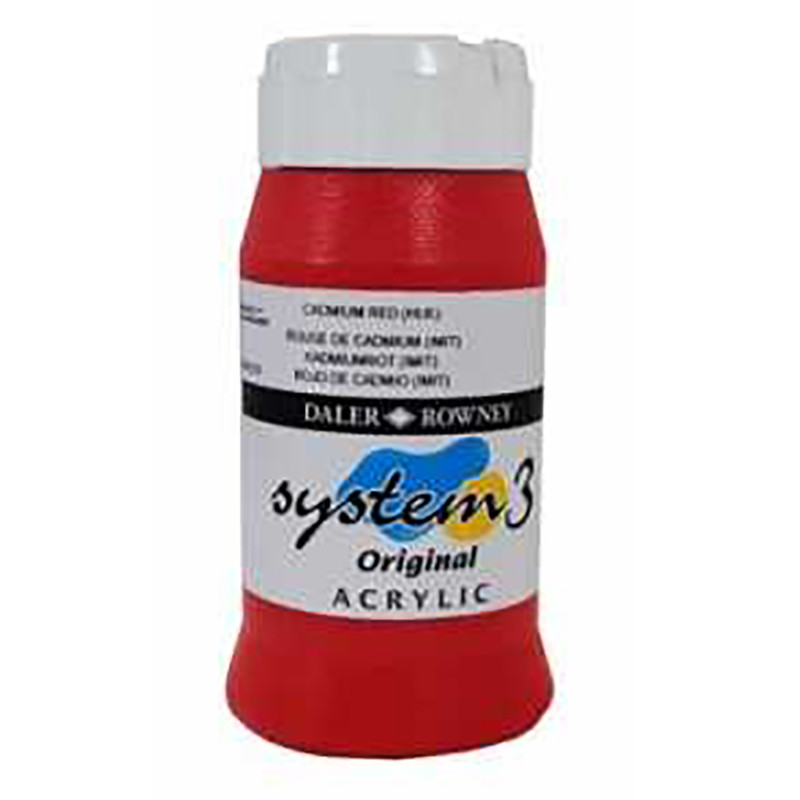 Billede af Daler Rowney - System 3 - 500 ml. Cadmium Red