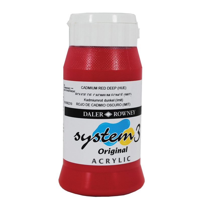 Billede af Daler Rowney - System 3 - 500 ml. Cadmium Red Deep