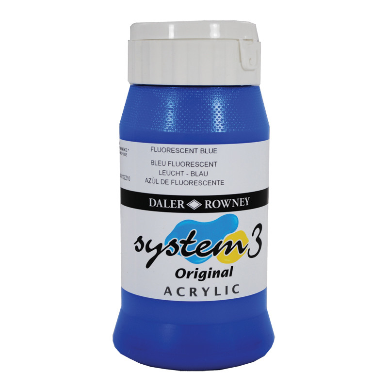 Billede af Daler Rowney System 3 - 500 ml. Fluorescent Blue