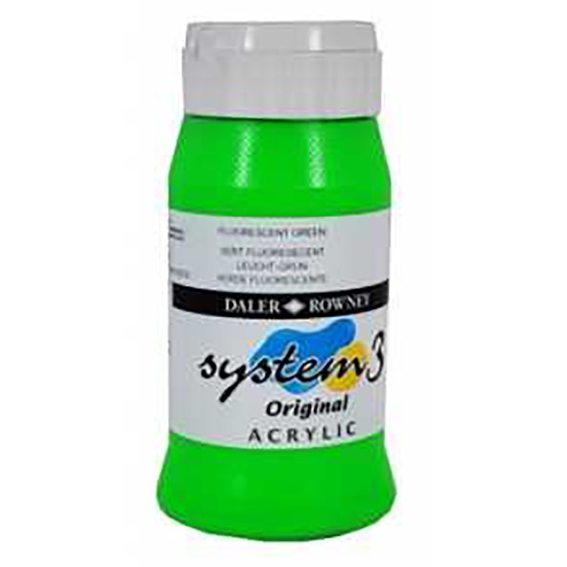 Billede af Daler Rowney System 3 - 500 ml. Fluorescent Green