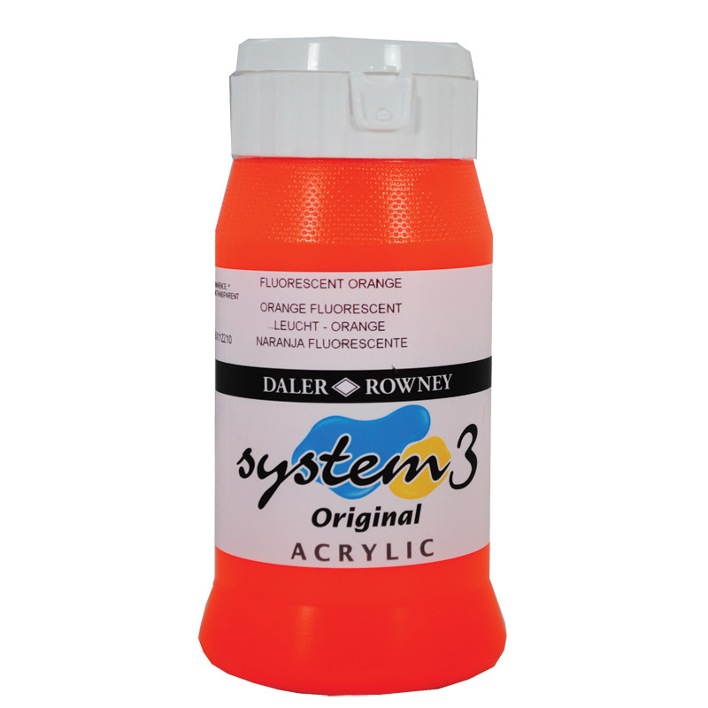 Billede af Daler Rowney System 3 - 500 ml. Fluorescent Orange