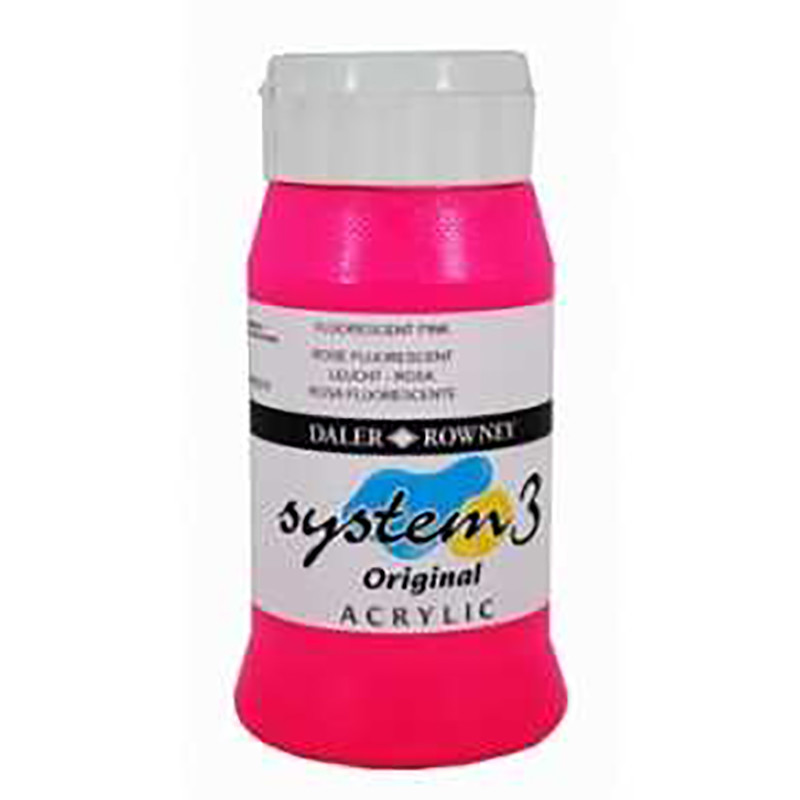 Billede af Daler Rowney - System 3 - 500 ml. Fluorescent Pink