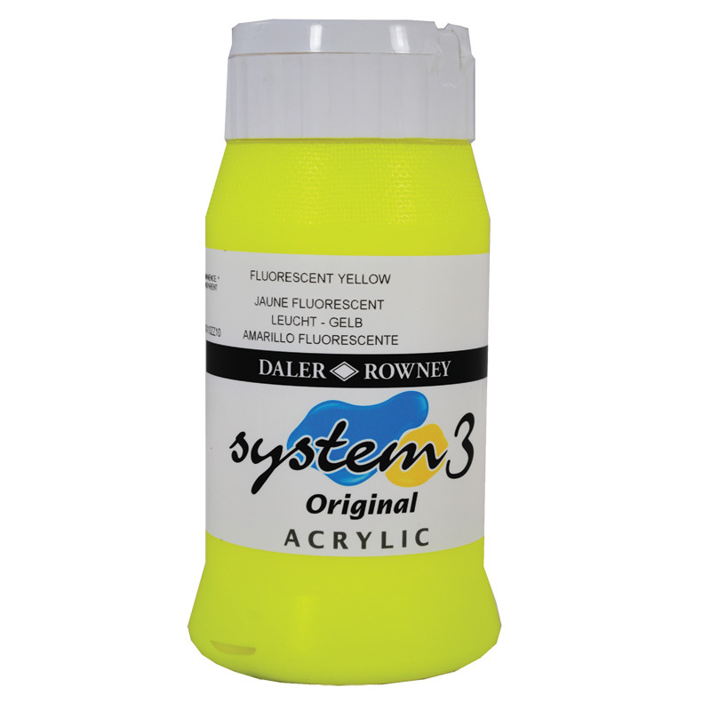 Billede af Daler Rowney System 3 - 500 ml. Fluorescent Yellow