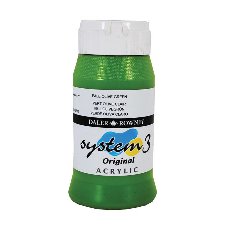 Billede af Daler Rowney System 3 - 500 ml. Pale Olive Green