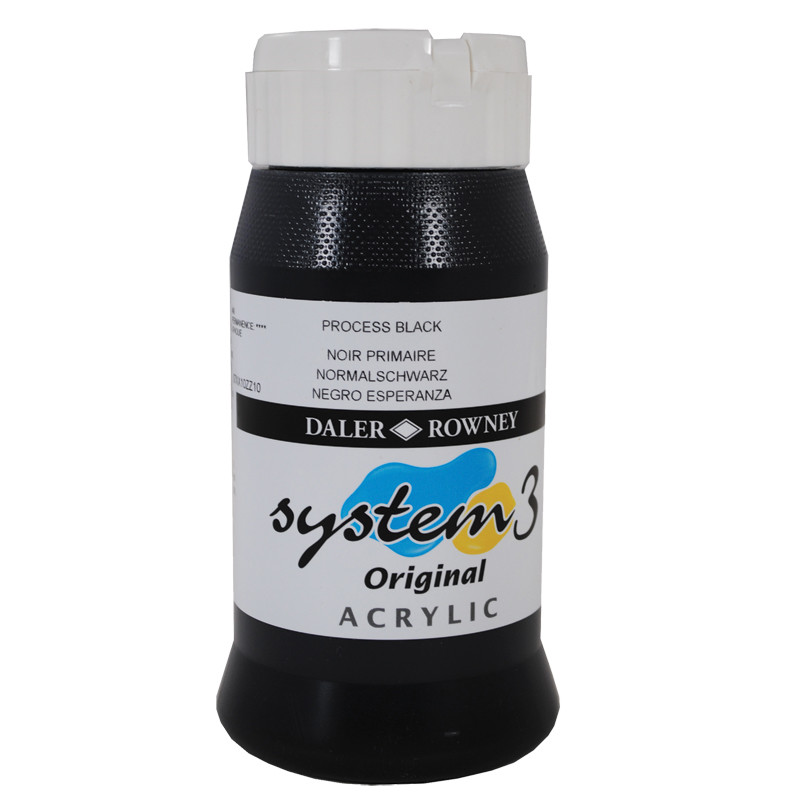 Billede af Daler Rowney System 3 - 500 ml. Process Black