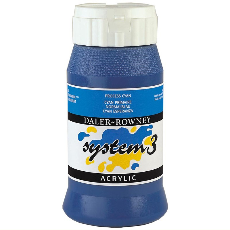 Billede af Daler Rowney System 3 - 500 ml. Process Cyan