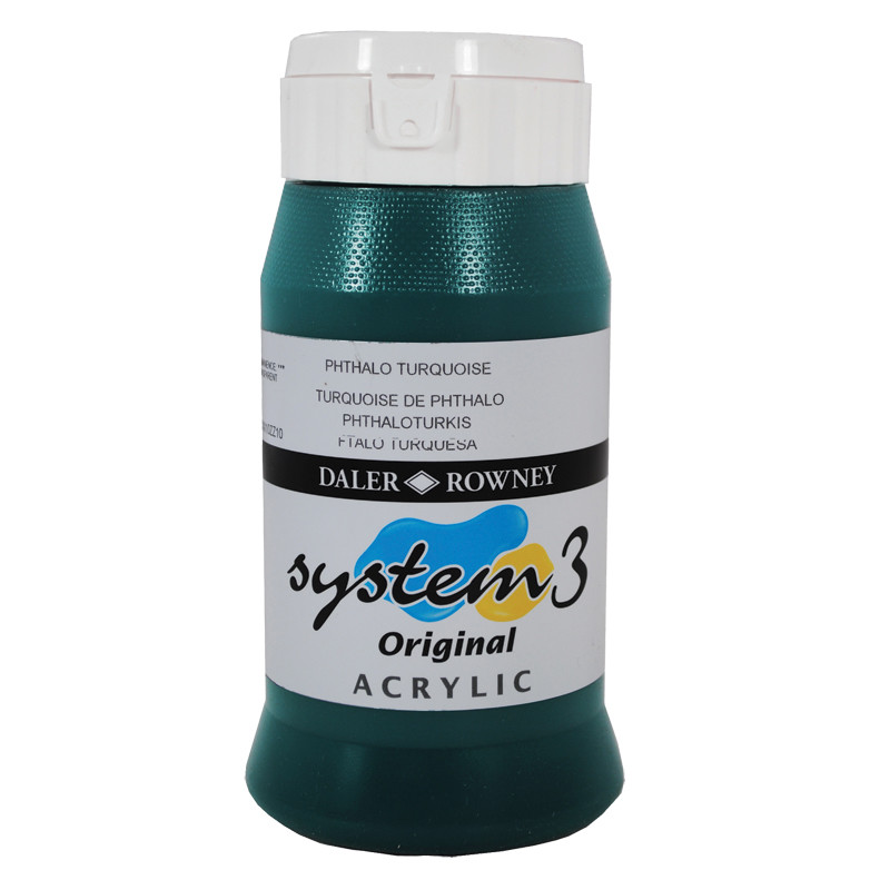 Billede af Daler Rowney System 3 - 500 ml. Phthalo Turquoise