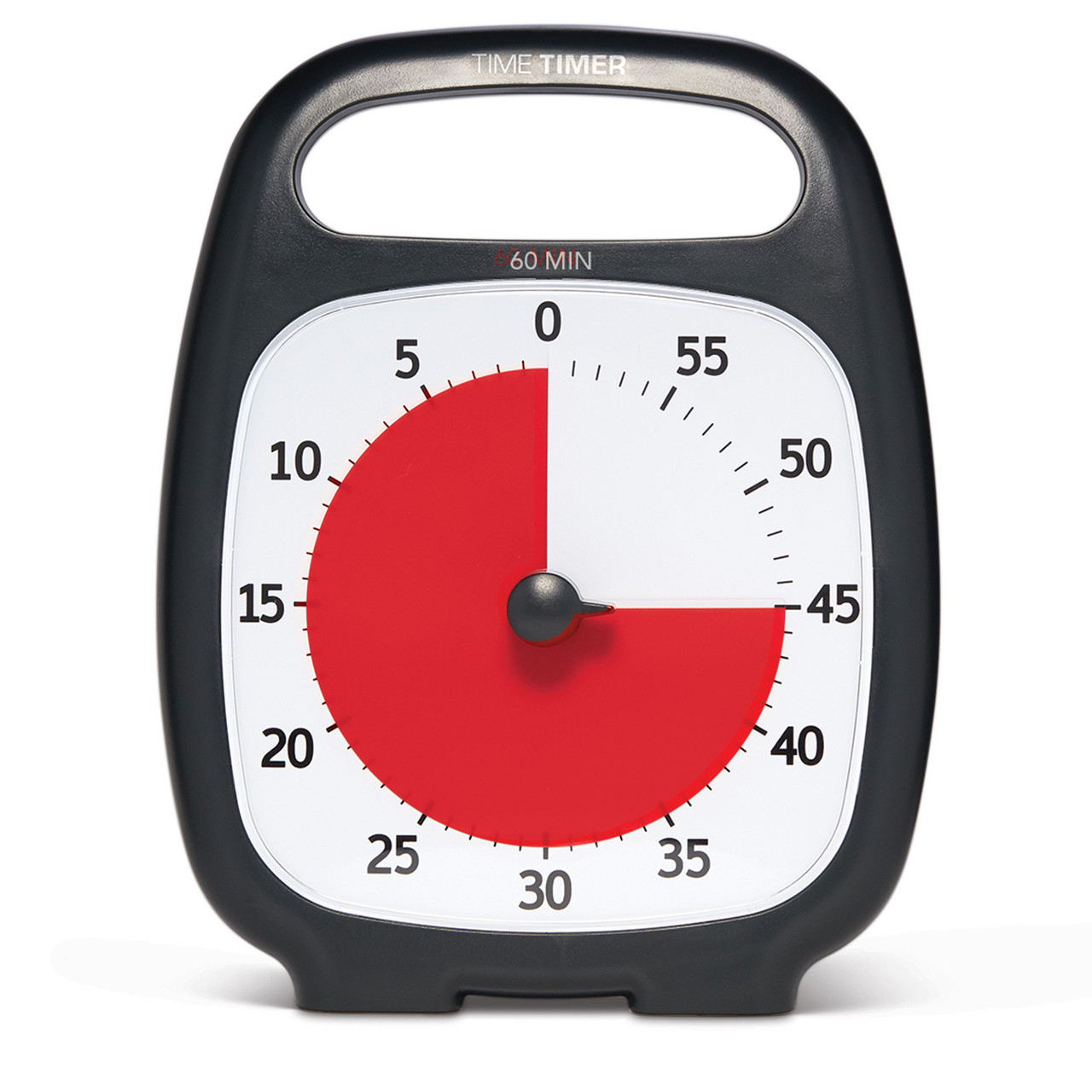 Time Timer PLUS visuelt ur med alarm - 60 min - Sort farve.