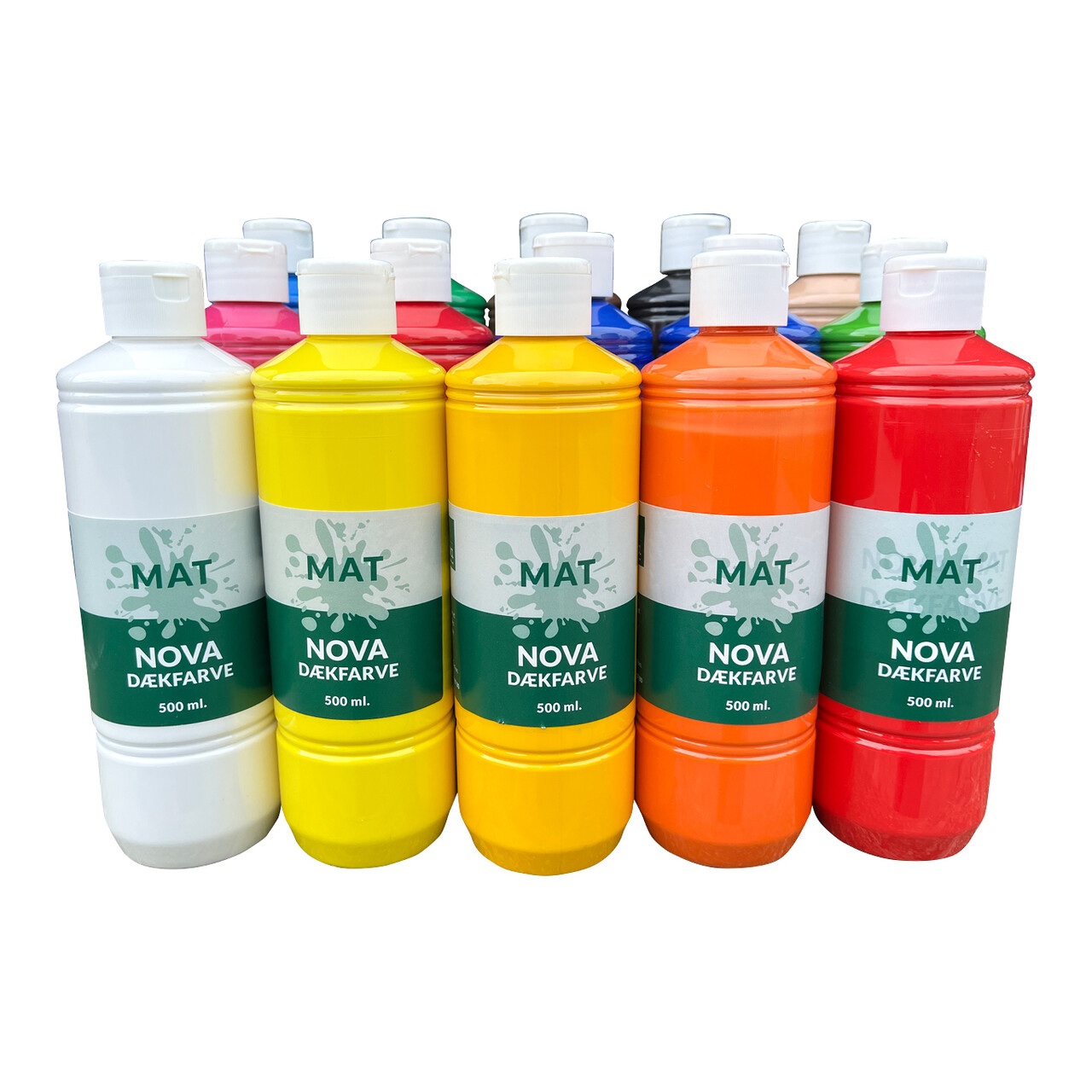 Nova Mat Dækfarve 15 X 500 Ml. Dansk Produceret