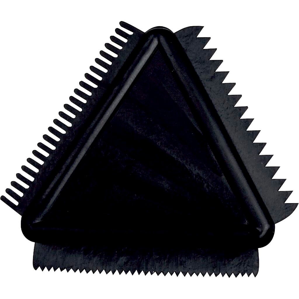 Trekantet Gummispartel 9 Cm Til Malerteknikker 1 Stk