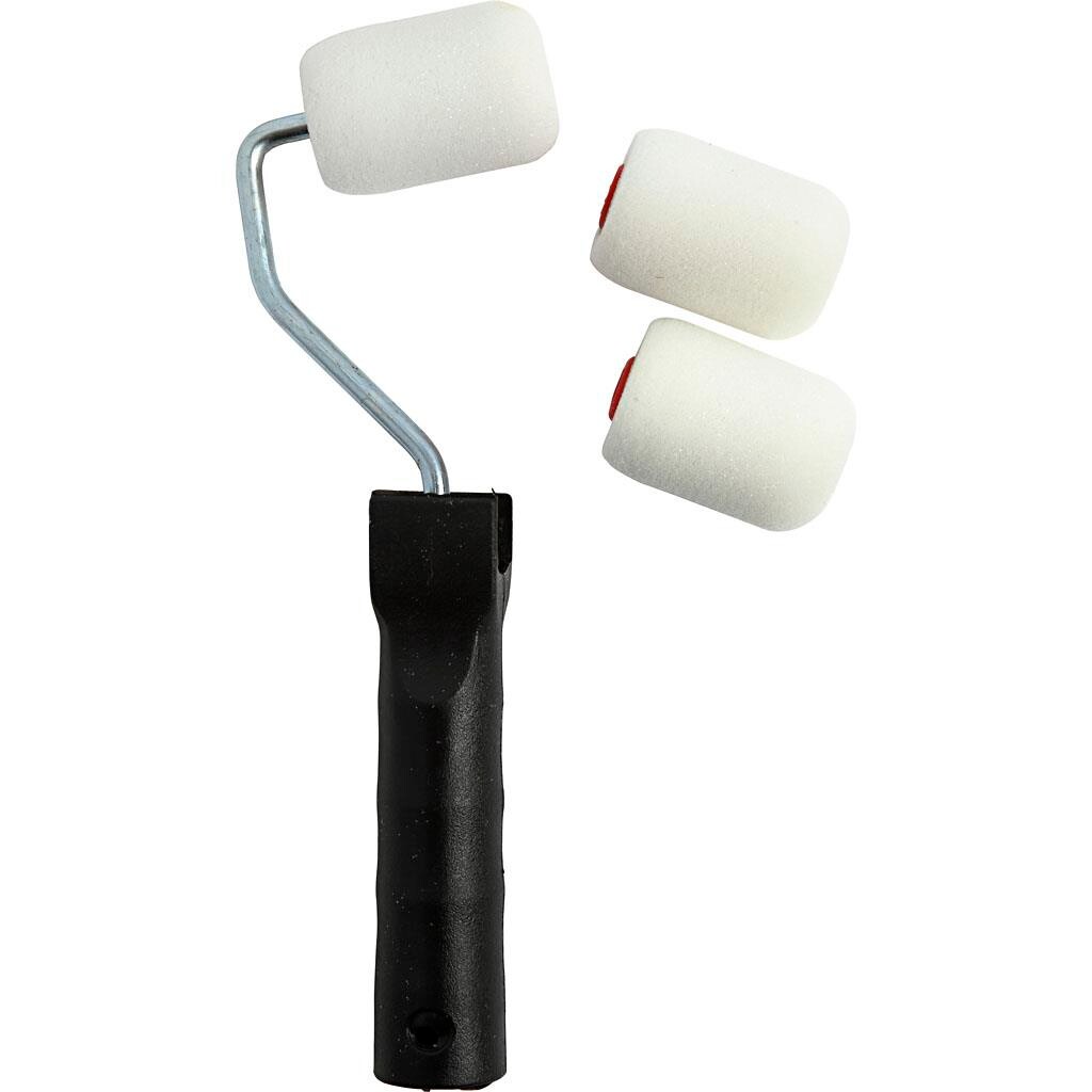 Malerruller med håndtag, B: 5 cm, 1 sæt billede