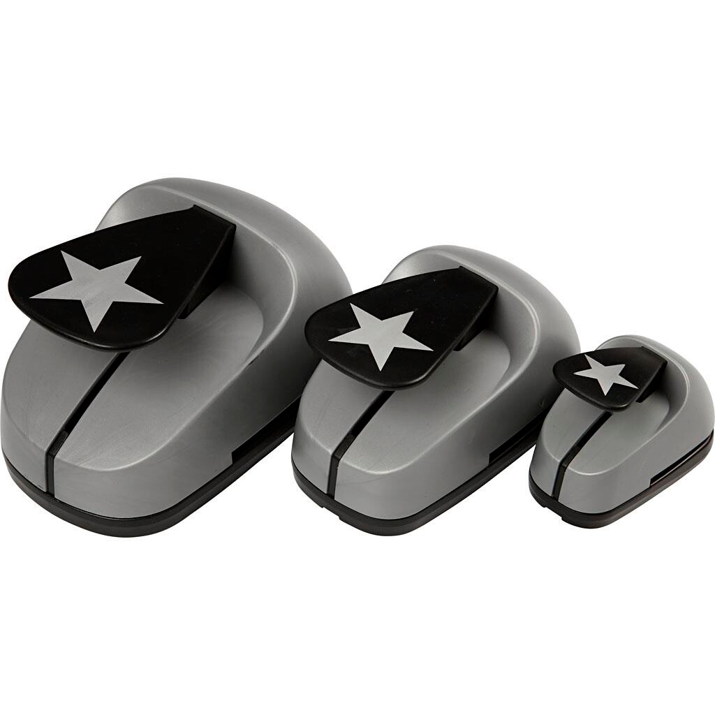 Lag-på-lag stansejernsæt, dia. 25+49+75 stjerne 3 str. billede