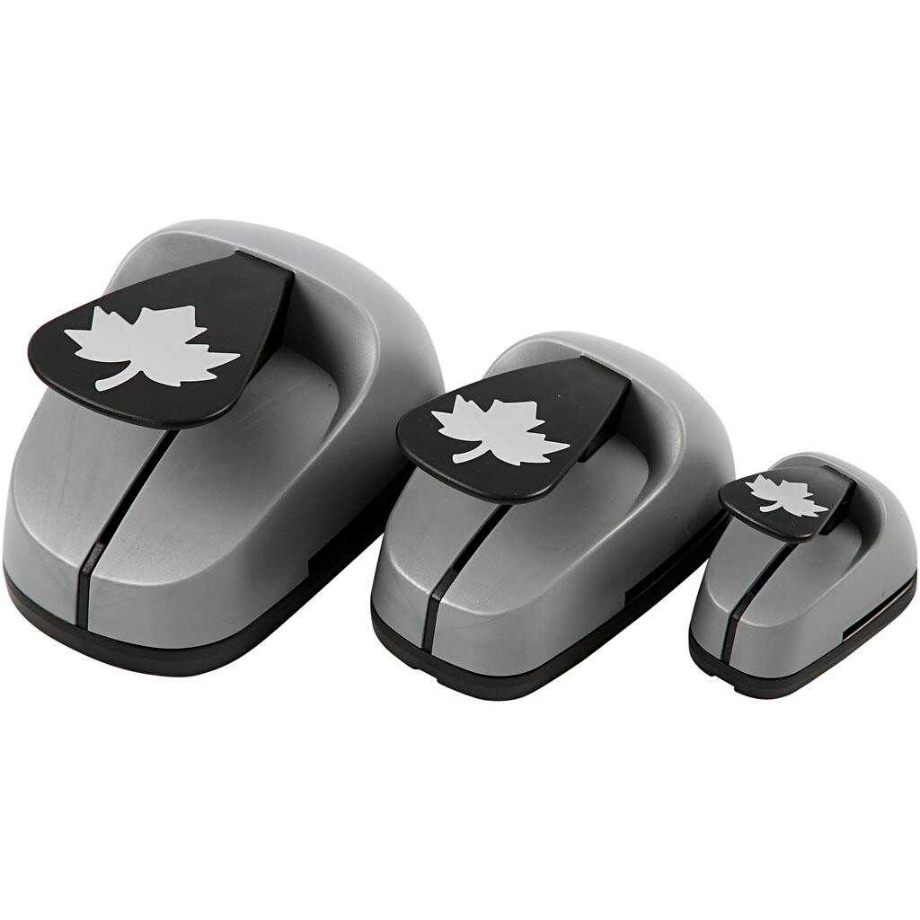 Lag-på-lag stansejernsæt, 25+49+75 mm, ahornblad 3 str. billede