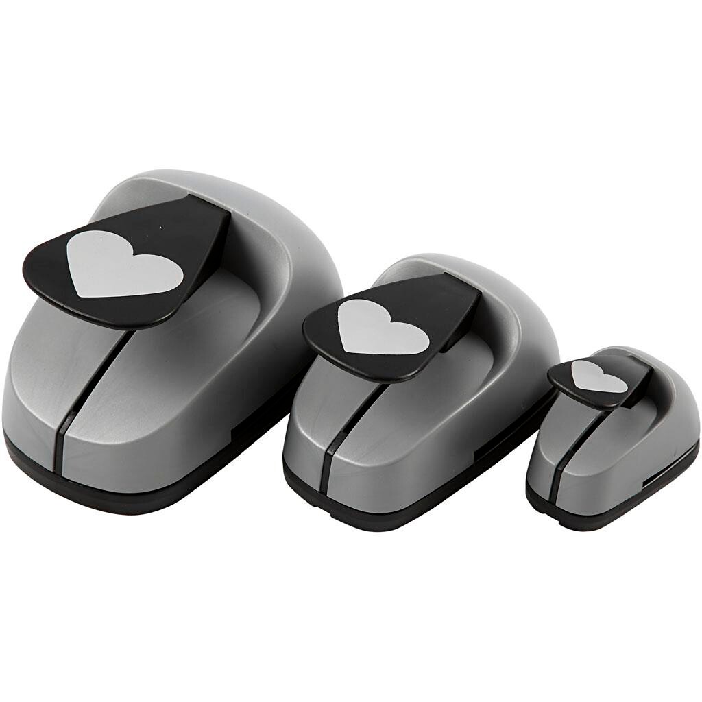 Lag-på-lag stansejernsæt, 25+49+75 mm, hjerte 3 str. billede