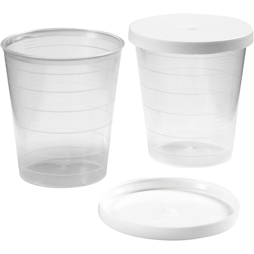 Bæger m. låg - 30 ml, 75 stk. billede