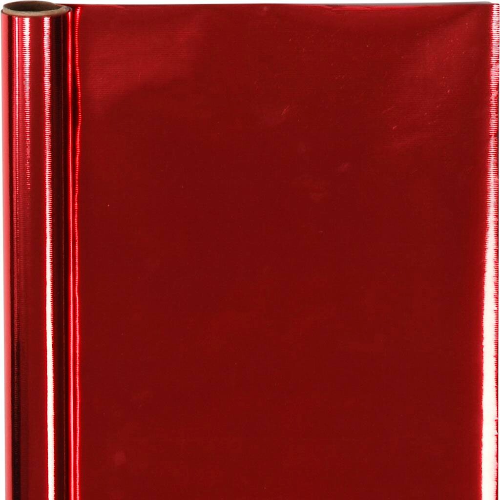 Gavepapir, B: 50 cm, 65 g, rød, 4m billede