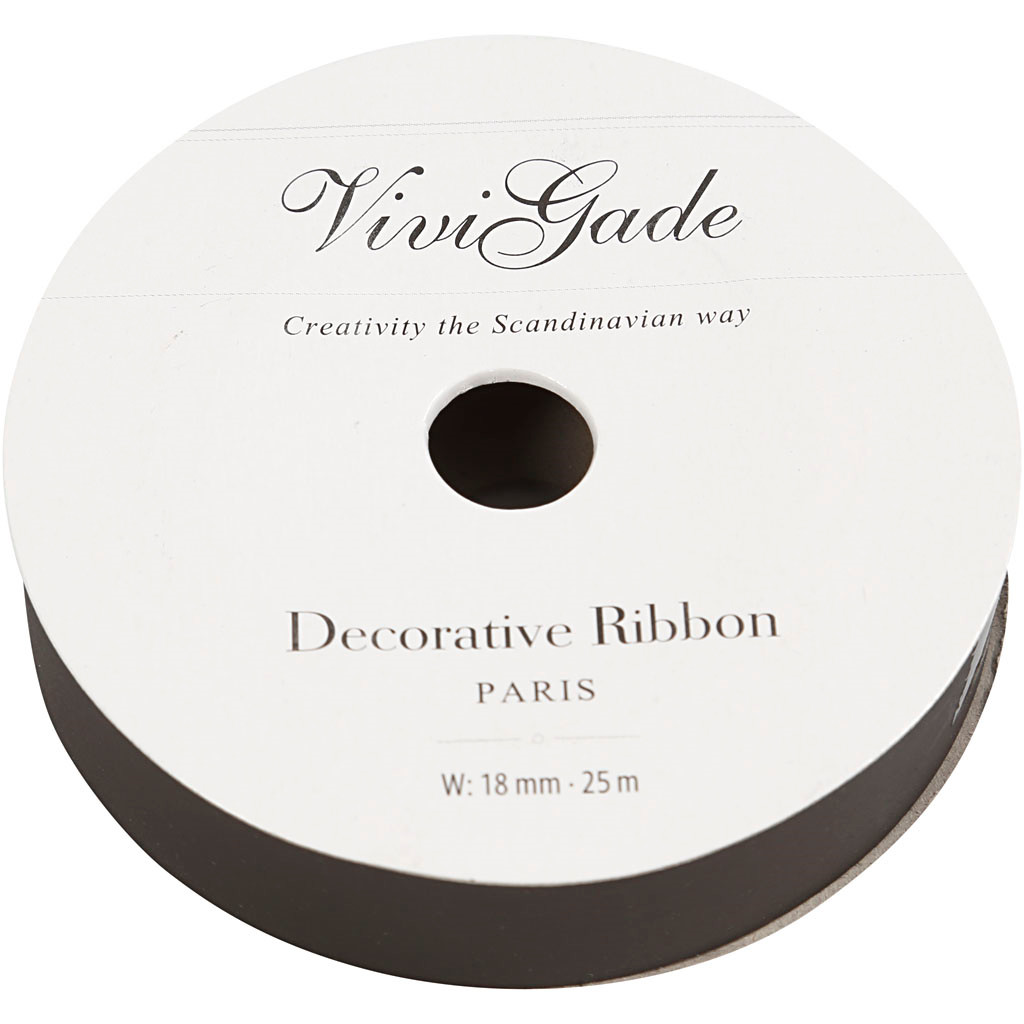 Gavebånd, B: 18 mm, sort, Paris, 25m