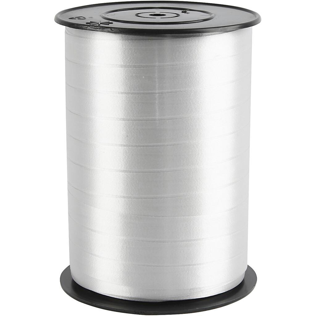 Gavebånd, 10 mm - Sølv blank, 250 m billede