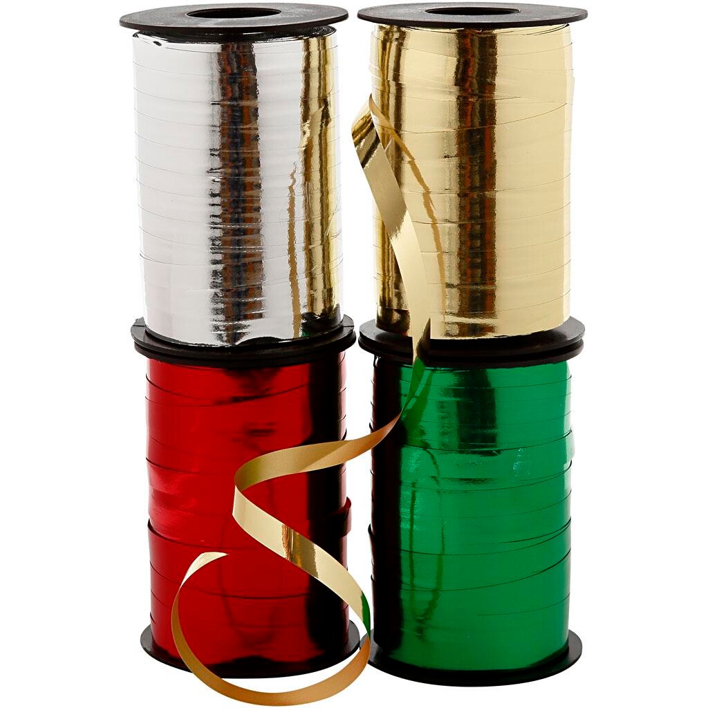 Gavebånd - sortiment, 10 mm, 4 ruller, 250 meter pr. rulle billede