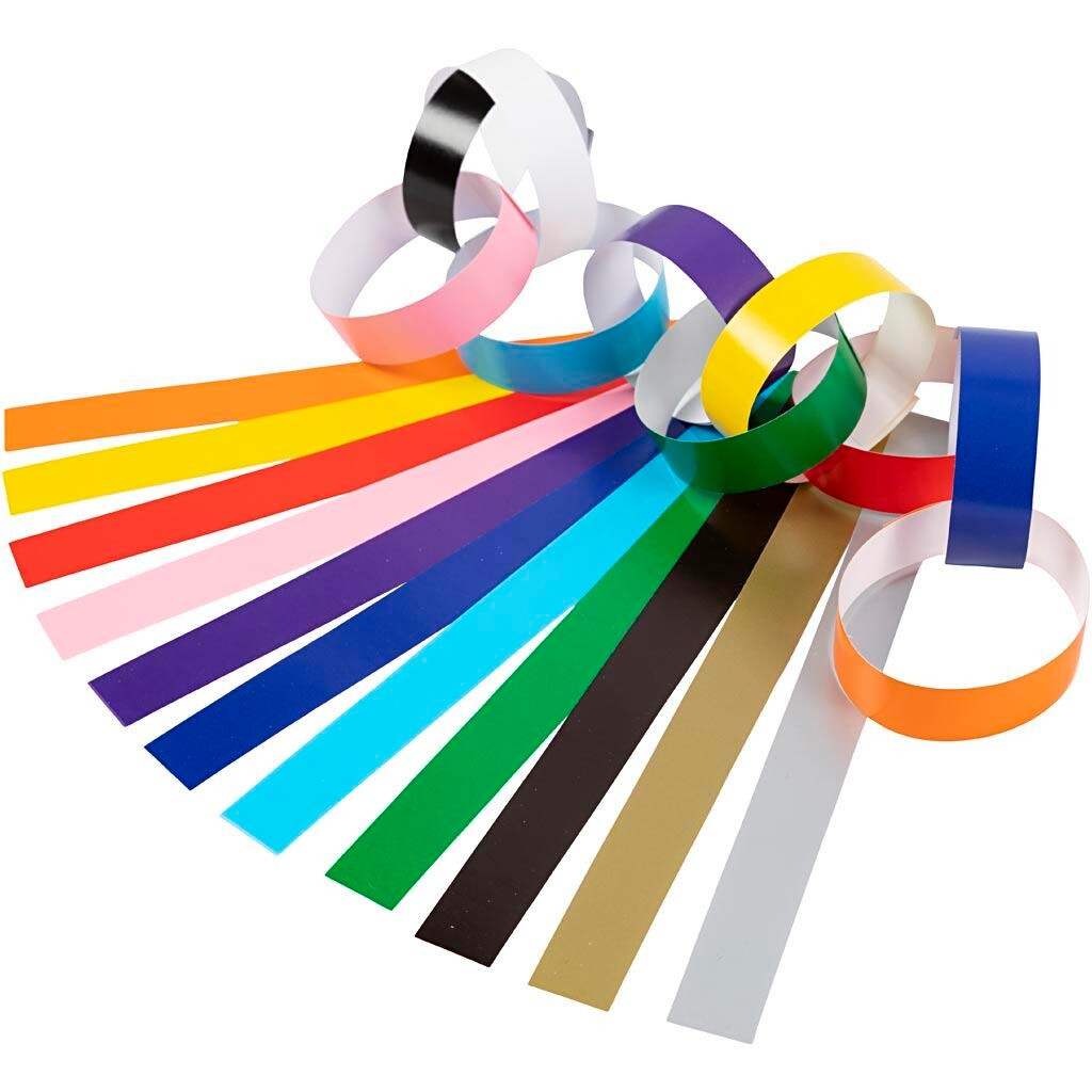 Guirlandestrimler, 16 cm - Ass. farver, 2400 stk. billede