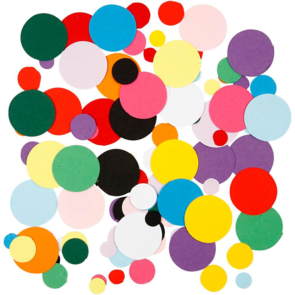 Kartonmosaik, 10+15+20 mm, rund, 180 g billede