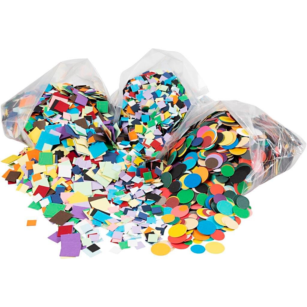 Kartonmosaik, str. 10+15+20 mm, ass. farver, 1 sortiment billede