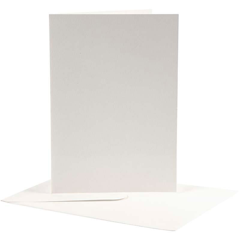 Brevkort, 12,5 x 17,5 cm - Off-white, 10 sæt/pk