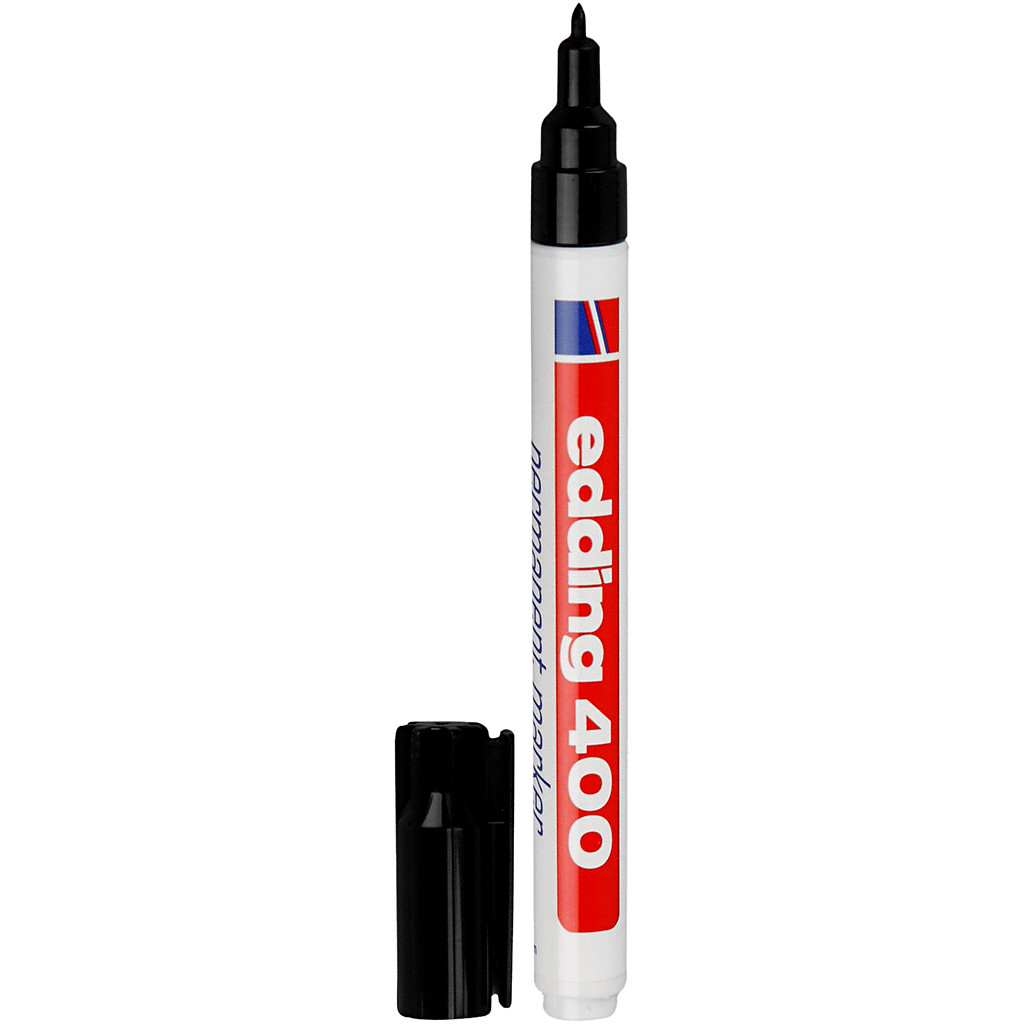 Permanent marker edding 400, rund, 1 mm, sort
