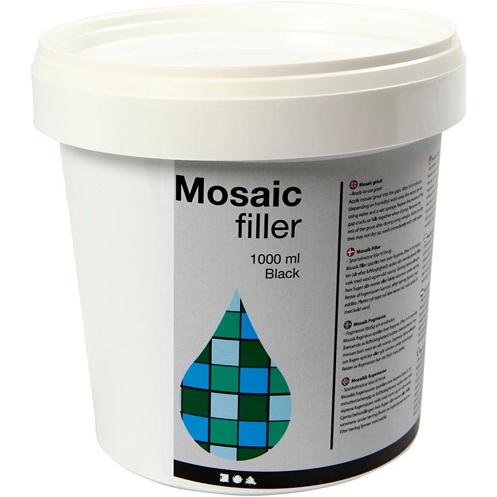 Mosaikfiller, sort, 1000 ml billede